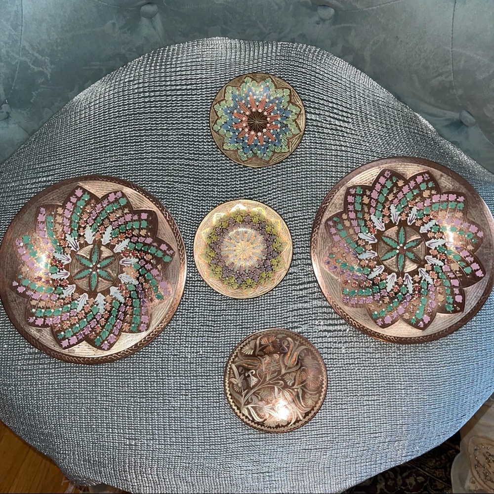 Vintage decorative Copper plates